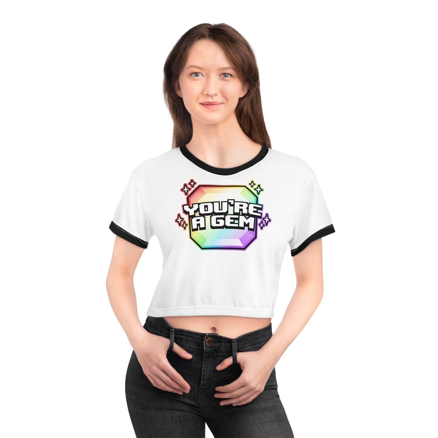 Emidivergent - Crop Tee - You're A Gem (Pride) - TantrumCollectibles.com