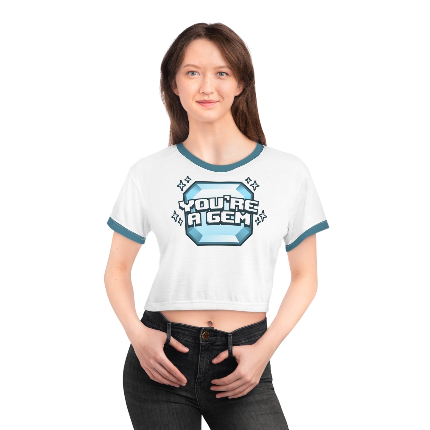 Emidivergent - Crop Tee - You're A Gem (Blue)