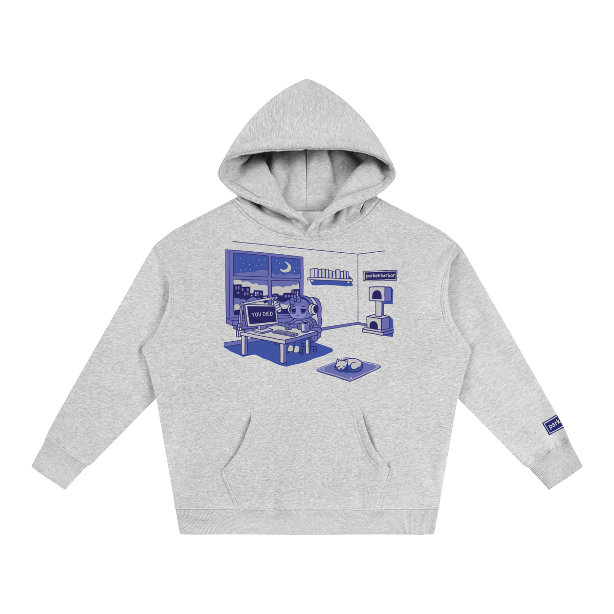 parkenharbor - Oversized Fleece Hoodie - Purple Bedroom - TantrumCollectibles.com