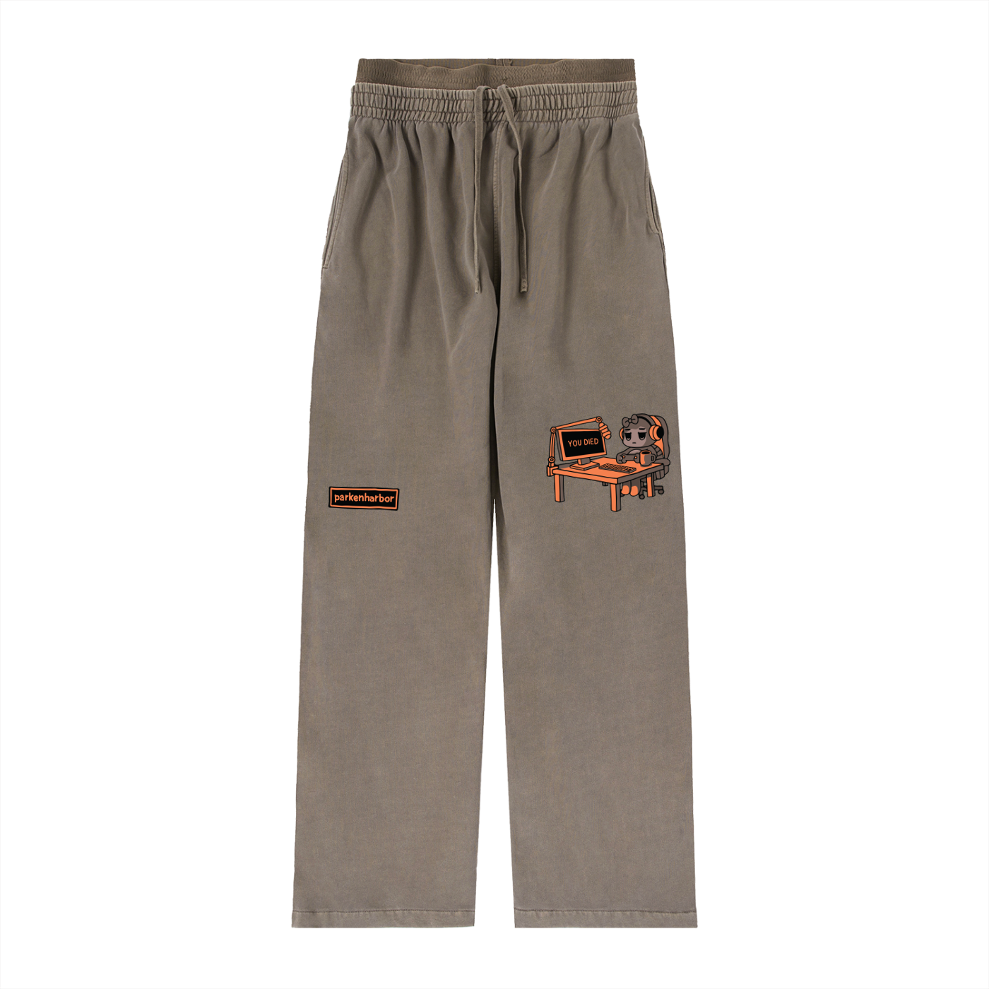 parkenharbor - Vintage Wash Waist Pants - Orange Desk - TantrumCollectibles.com