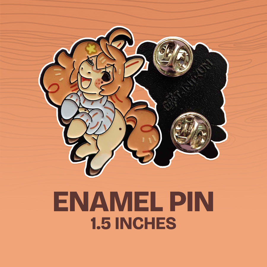 Lucah's Pin Parade - October Enamel Pins - Chibi Lucah & Hoss