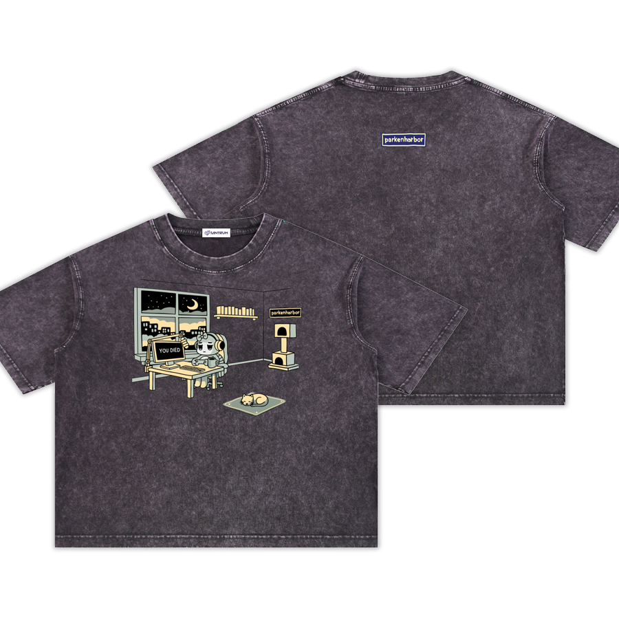 parkenharbor - Mineral Wash Boxy Tee - Beige Bedroom - TantrumCollectibles.com
