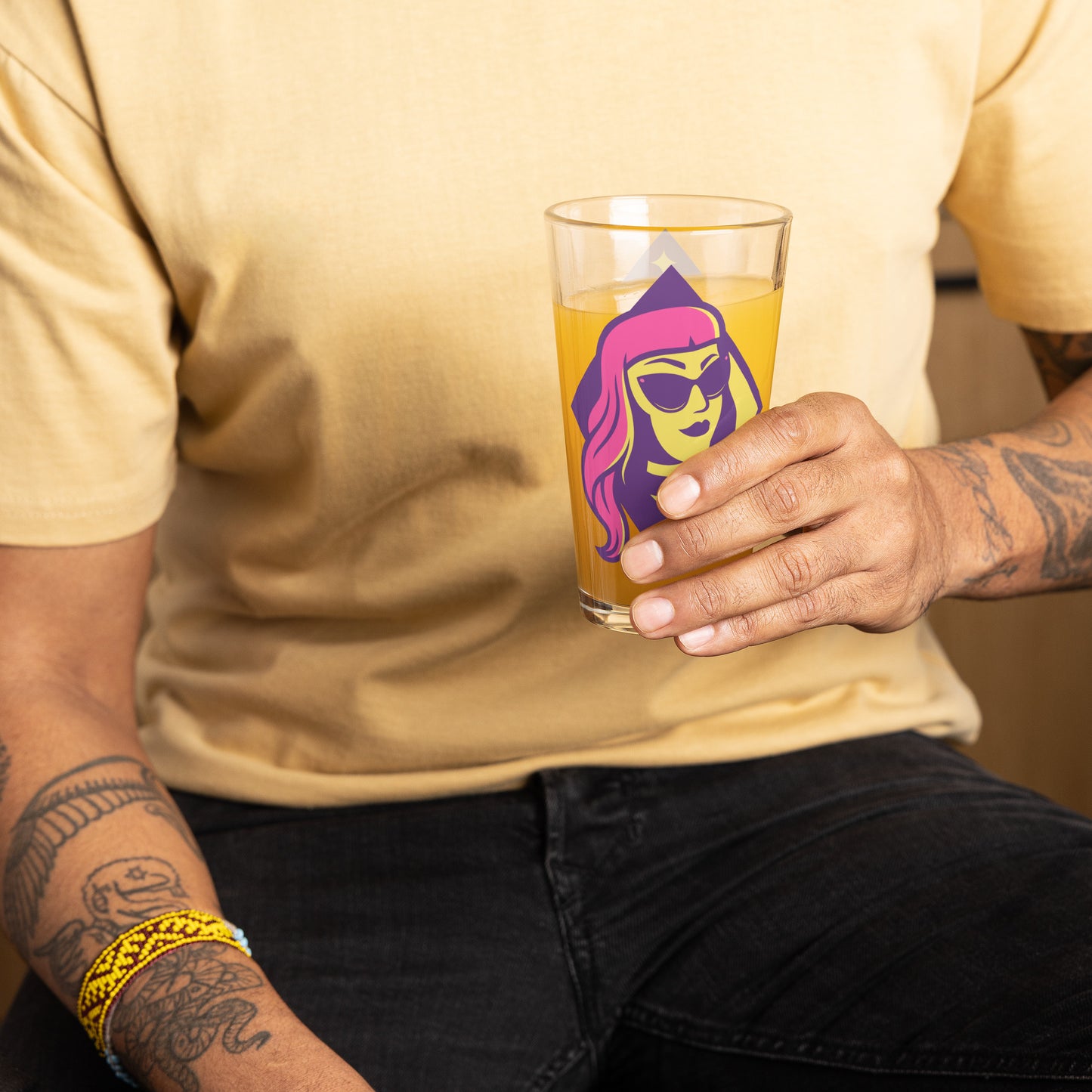 TheSpaceVixen - Shaker Pint Glass - Logo
