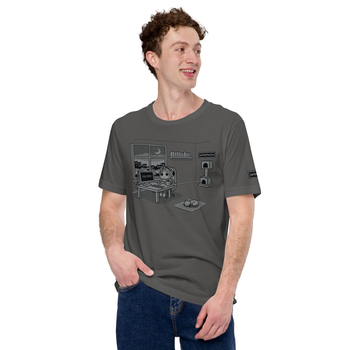 parkenharbor - Unisex Tee - Grey Bedroom - TantrumCollectibles.com
