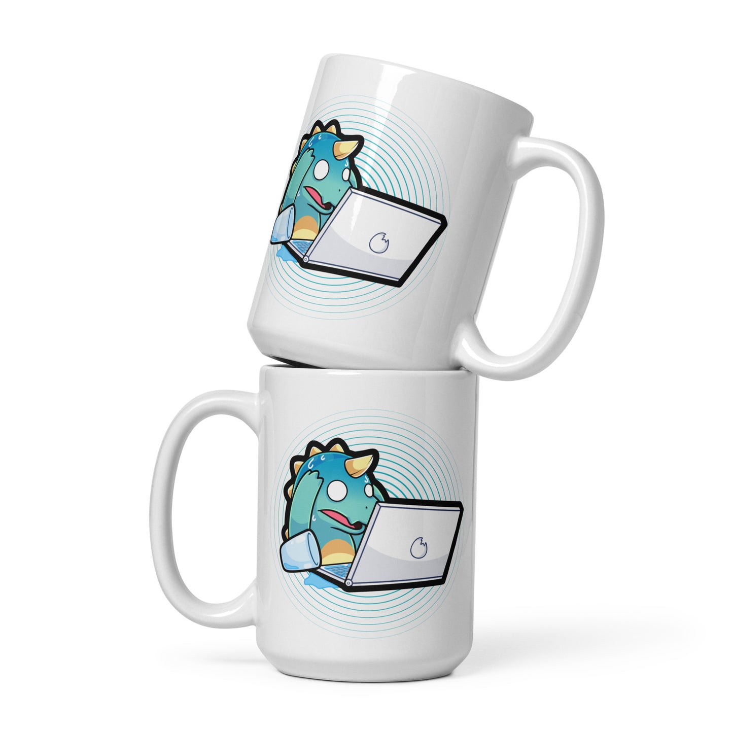 Codysaurus - White Glossy Mug - Cidergate Logo