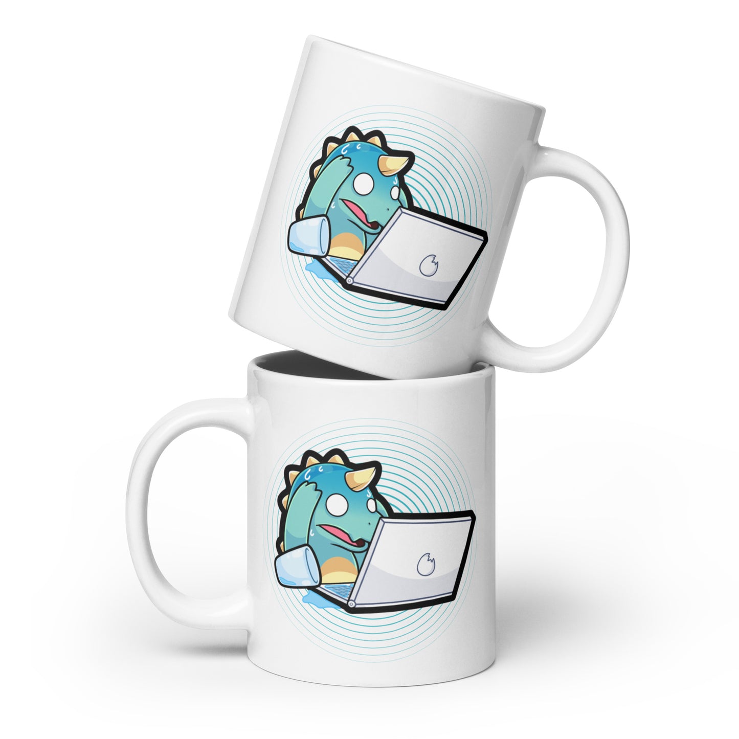 Codysaurus - White Glossy Mug - Cidergate Logo