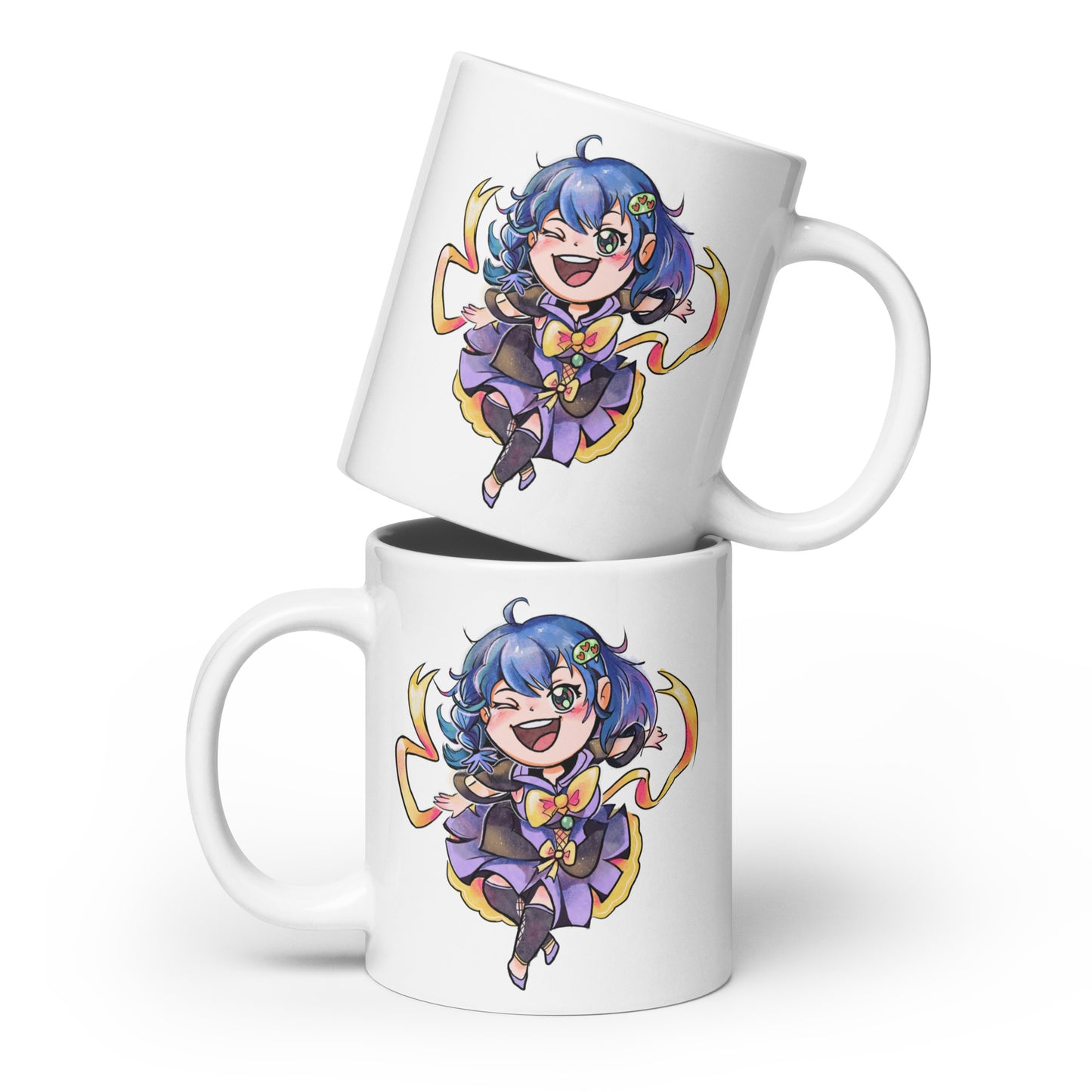 Kiara_TV - White Mug - Chibi Kiara