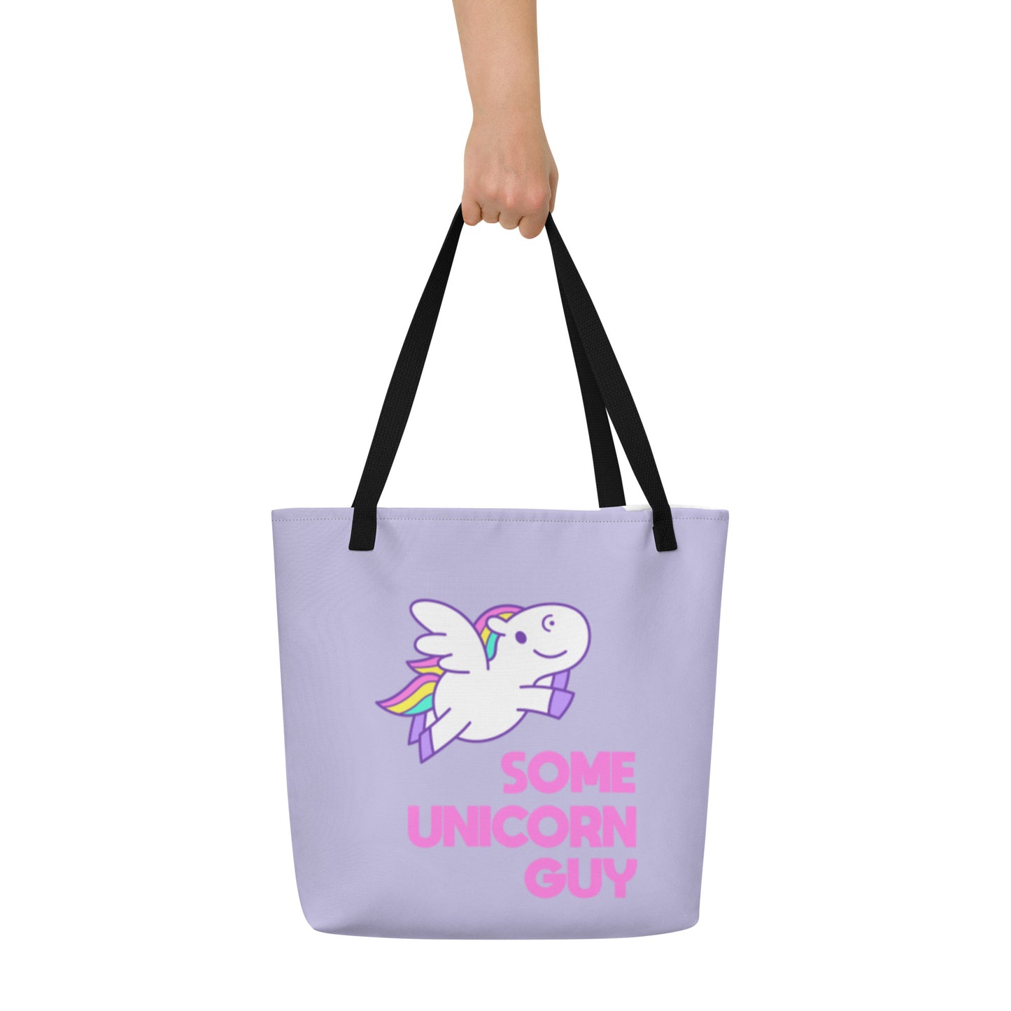 Frankthepegasus - All-Over Print Large Tote Bag - Some Unicorn Guy