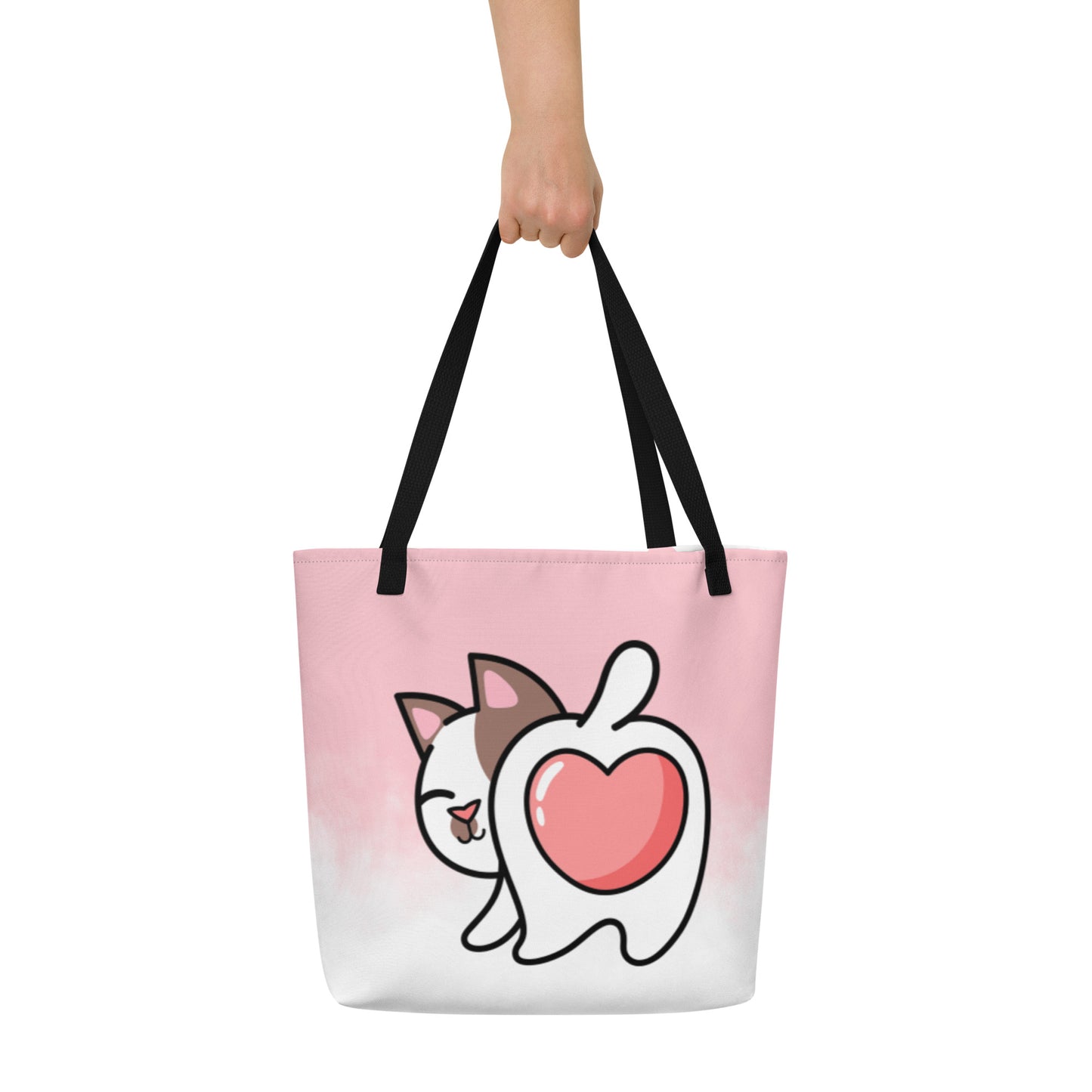 Frankthepegasus - All-Over Print Large Tote Bag - Booty