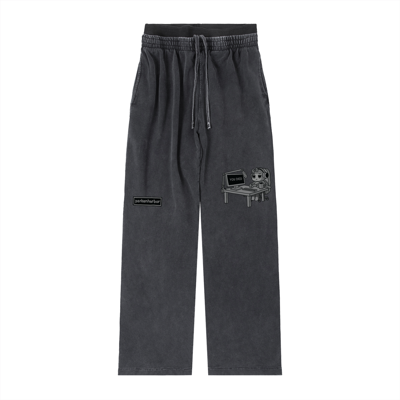 parkenharbor - Vintage Wash Waist Pants - Grey Desk - TantrumCollectibles.com