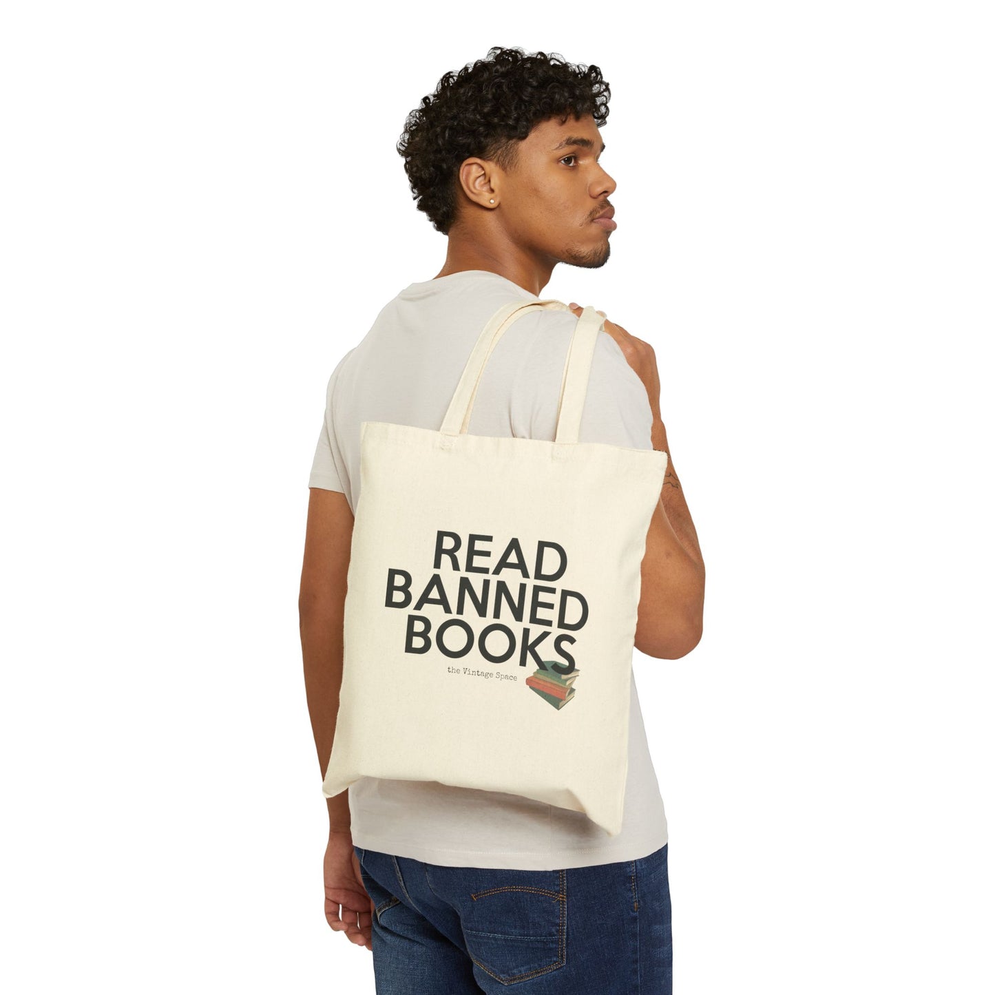 The Vintage Space - Cotton Canvas Tote Bag - Read Banned Books