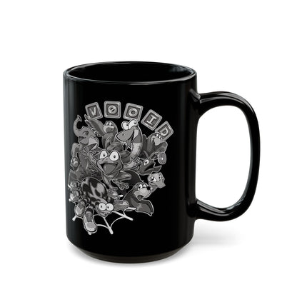 V0oid - Black Mug - Greyscale Animal Friends