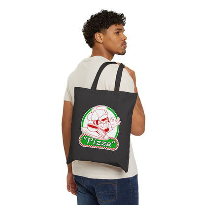 Tom Fawkes - Cotton Canvas Tote Bag - Pizza - TantrumCollectibles.com