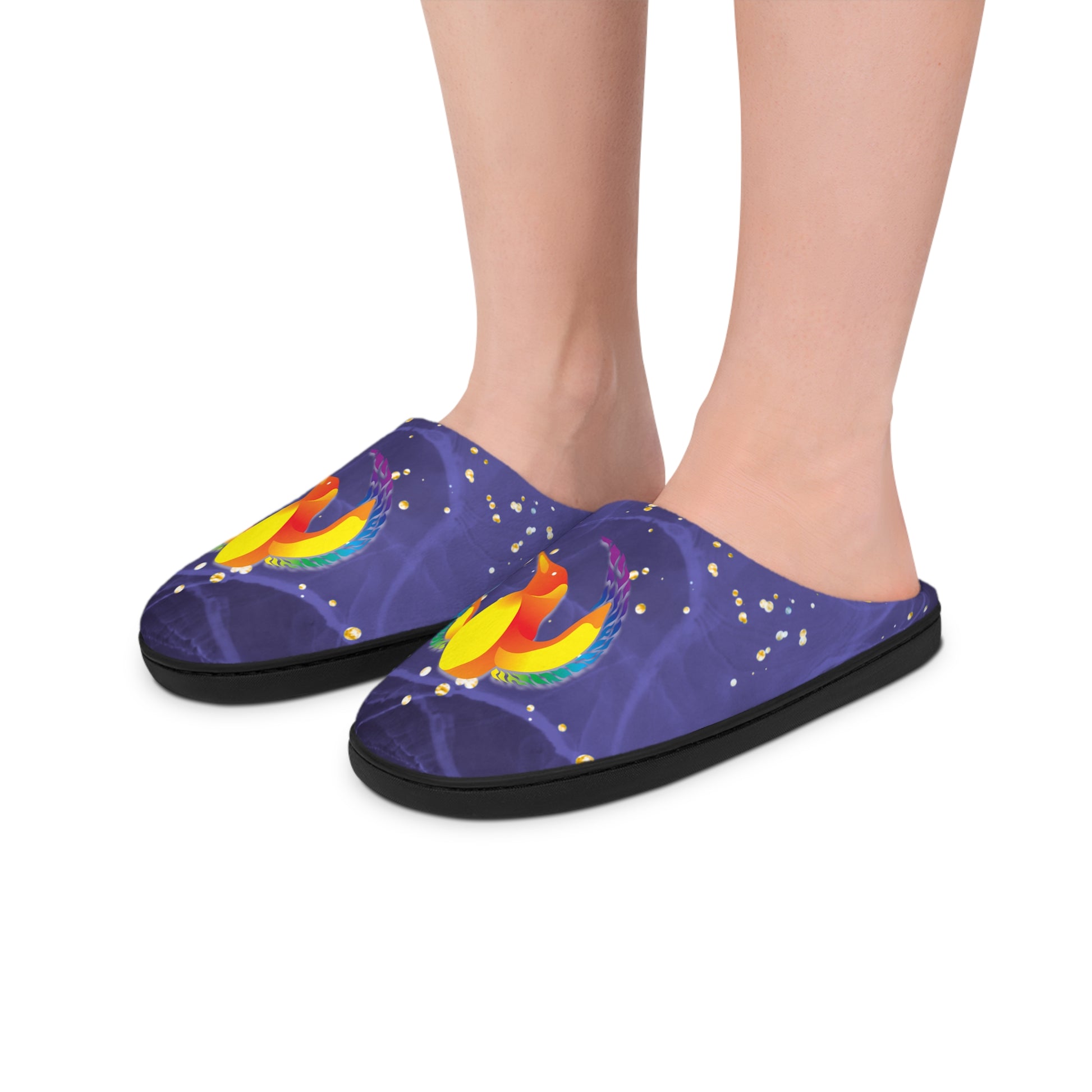 Penguicon - Men's Indoor Slippers - Galaxy Penguin (Exclusive Item) - TantrumCollectibles.com