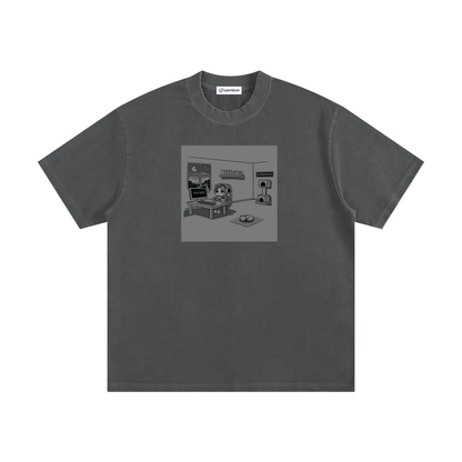 parkenharbor - Heavyweight Frayed Tee - Bedroom (Grey) - TantrumCollectibles.com
