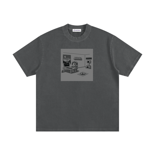 parkenharbor - Heavyweight Frayed Tee - Bedroom (Grey) - TantrumCollectibles.com