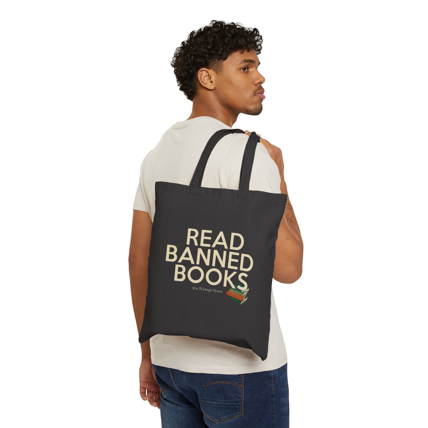 The Vintage Space - Cotton Canvas Tote Bag - Read Banned Books