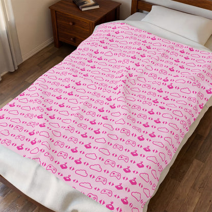 1000 Dreams Fund - Plush Blanket - Icon Pattern (Pink) - TantrumCollectibles.com