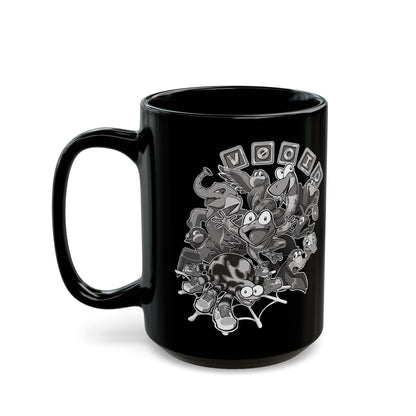 V0oid - Black Mug - Greyscale Animal Friends
