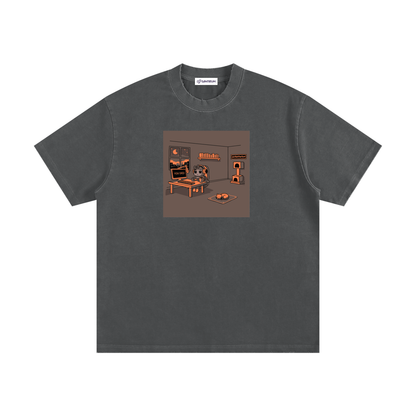 parkenharbor - Heavyweight Frayed Tee - Bedroom (Orange) - TantrumCollectibles.com