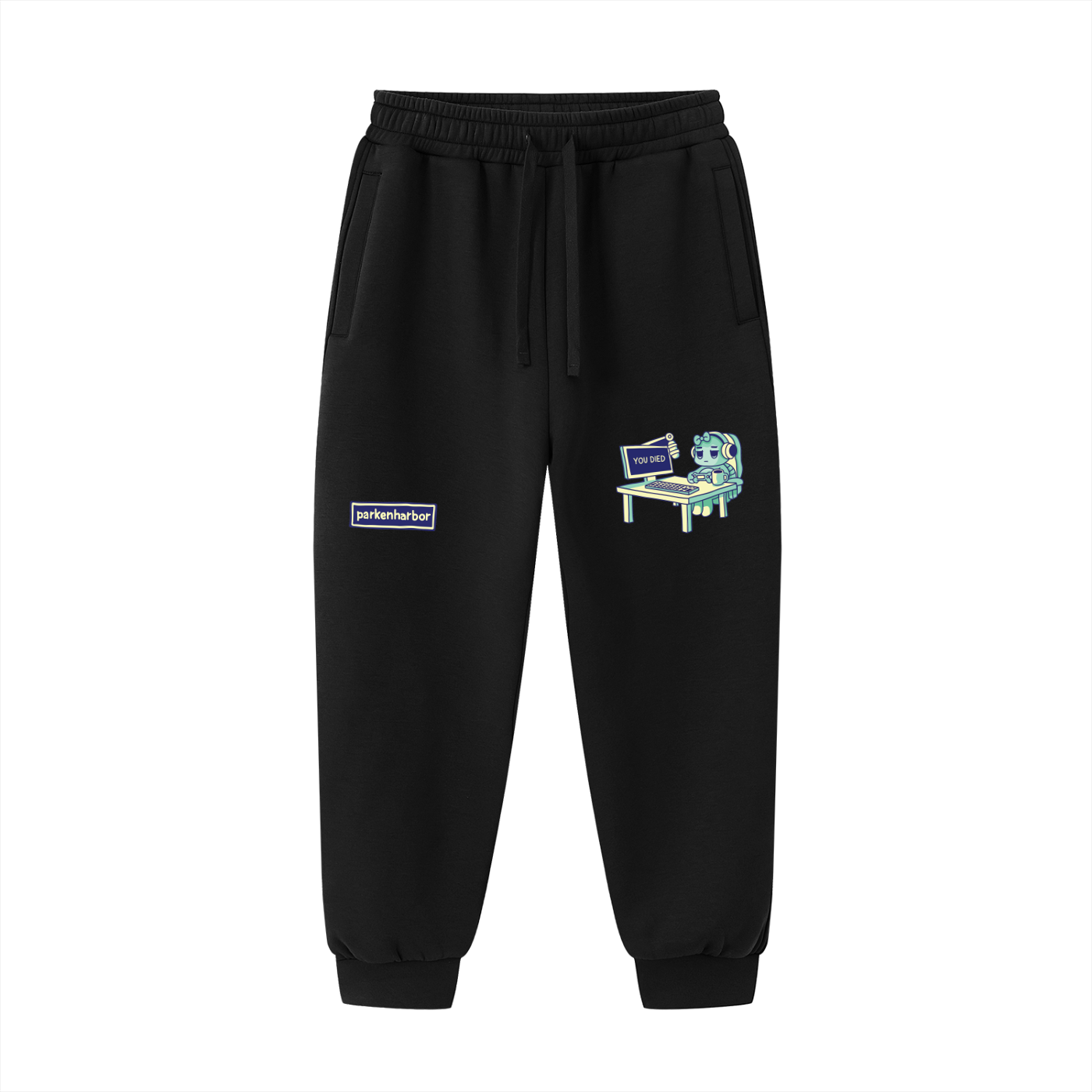 parkenharbor - Drawstring Sweatpants - Desk (Green) - TantrumCollectibles.com