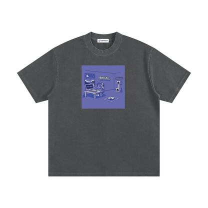 parkenharbor - Heavyweight Frayed Tee - Bedroom (Purple) - TantrumCollectibles.com