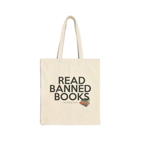 The Vintage Space - Cotton Canvas Tote Bag - Read Banned Books