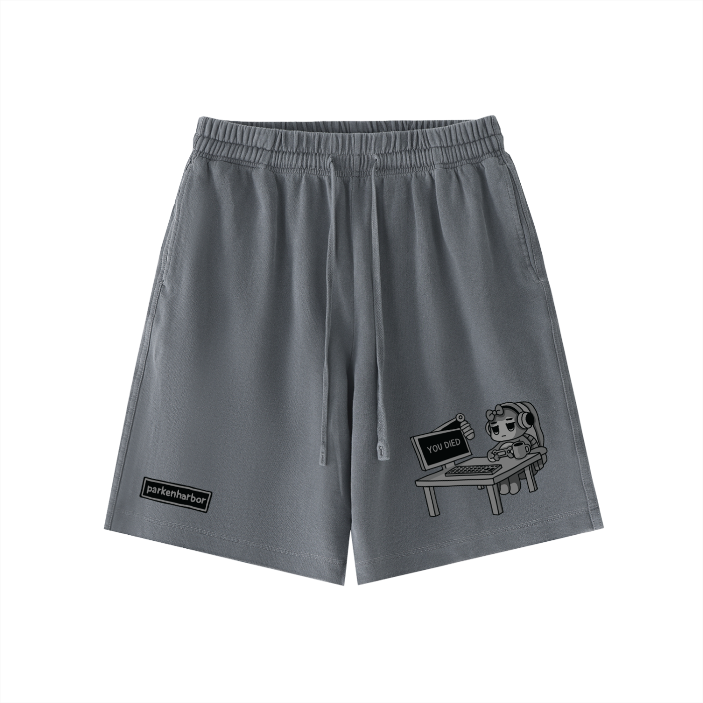 parkenharbor - Vintage Wash Shorts - Desk (Grey) - TantrumCollectibles.com