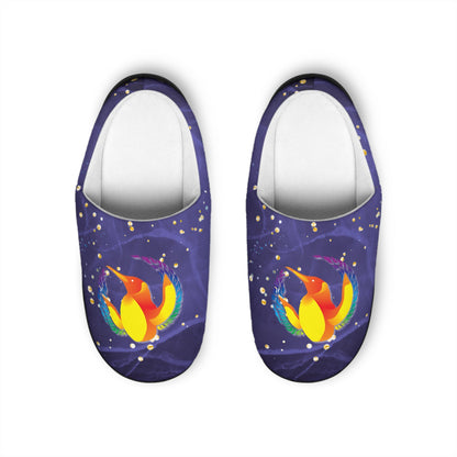 Penguicon - Men's Indoor Slippers - Galaxy Penguin (Exclusive Item) - TantrumCollectibles.com