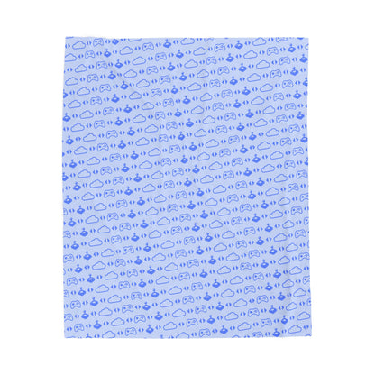 1000 Dreams Fund - Plush Blanket - Icon Pattern (Blue) - TantrumCollectibles.com