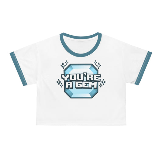 Emidivergent - Crop Tee - You're A Gem (Blue)