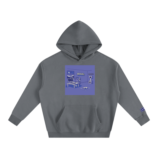 parkenharbor - Oversized Fleece Hoodie - Bedroom (Purple) - TantrumCollectibles.com