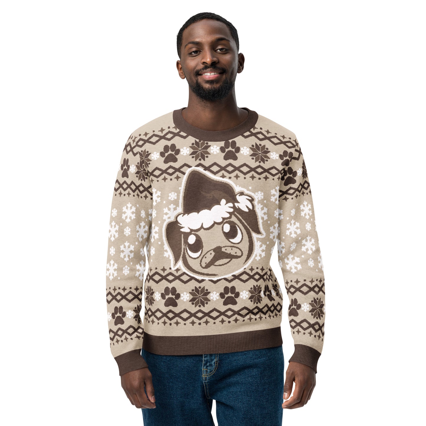 Andy - Knitted Holiday Sweater - Holiday Pug