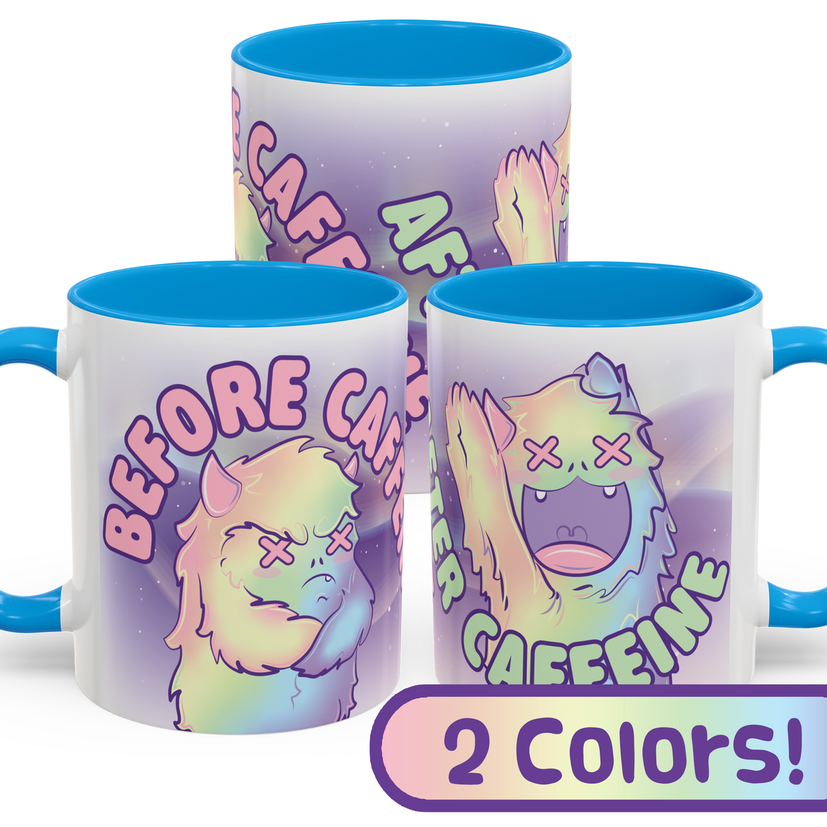 ThePastelYeti - Colorful Mugs - Caffeine