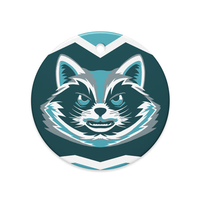 Skybilz - Double-Sided Ceramic Ornament - Ice Raccoon