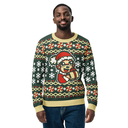 Fcoughlin - Knitted Holiday Sweater - Holiday Present (Green/Red)