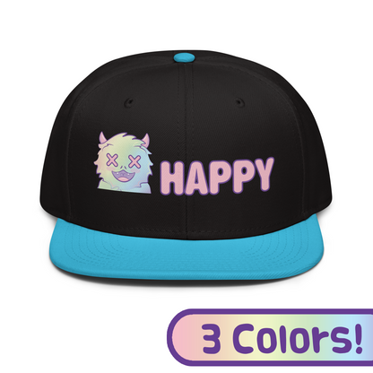 ThePastelYeti - Snapback Hat - Happy