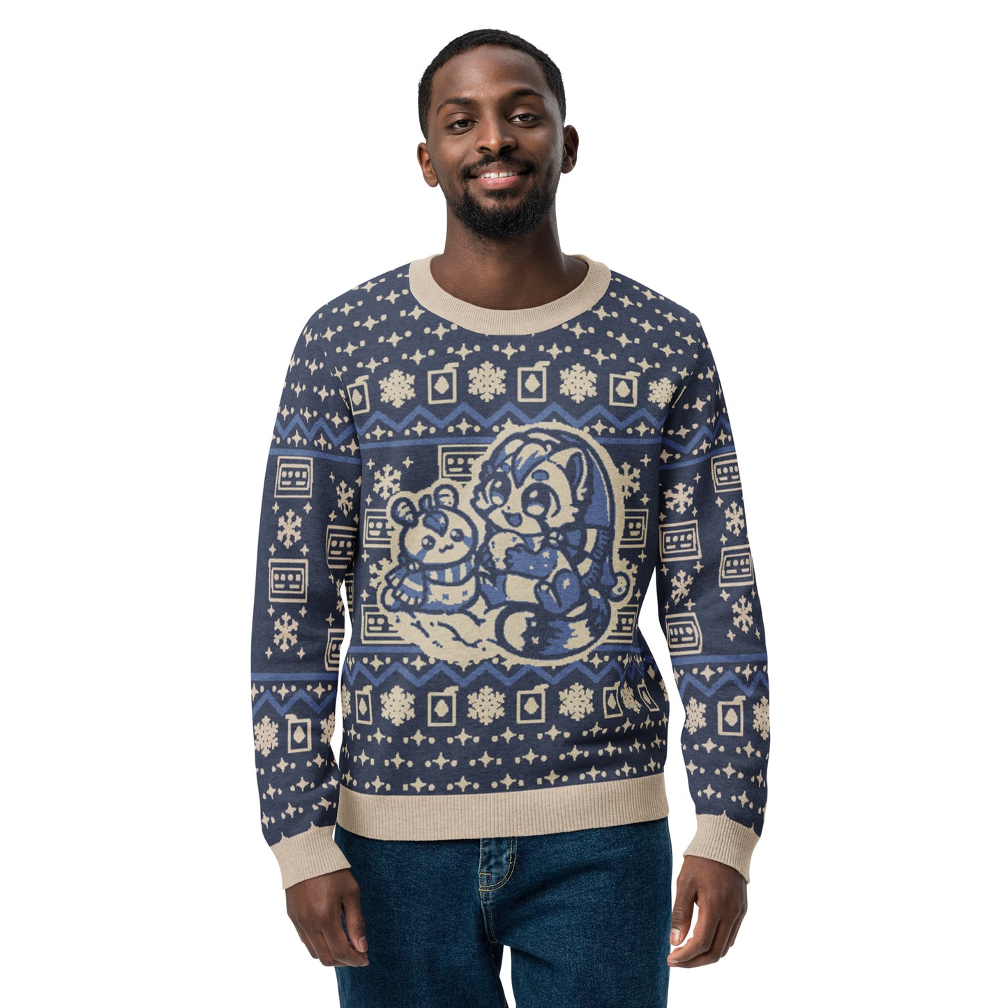 Jyggy - Knitted Holiday Sweater - Redd Snowman