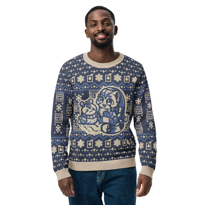 Jyggy - Knitted Holiday Sweater - Redd Snowman
