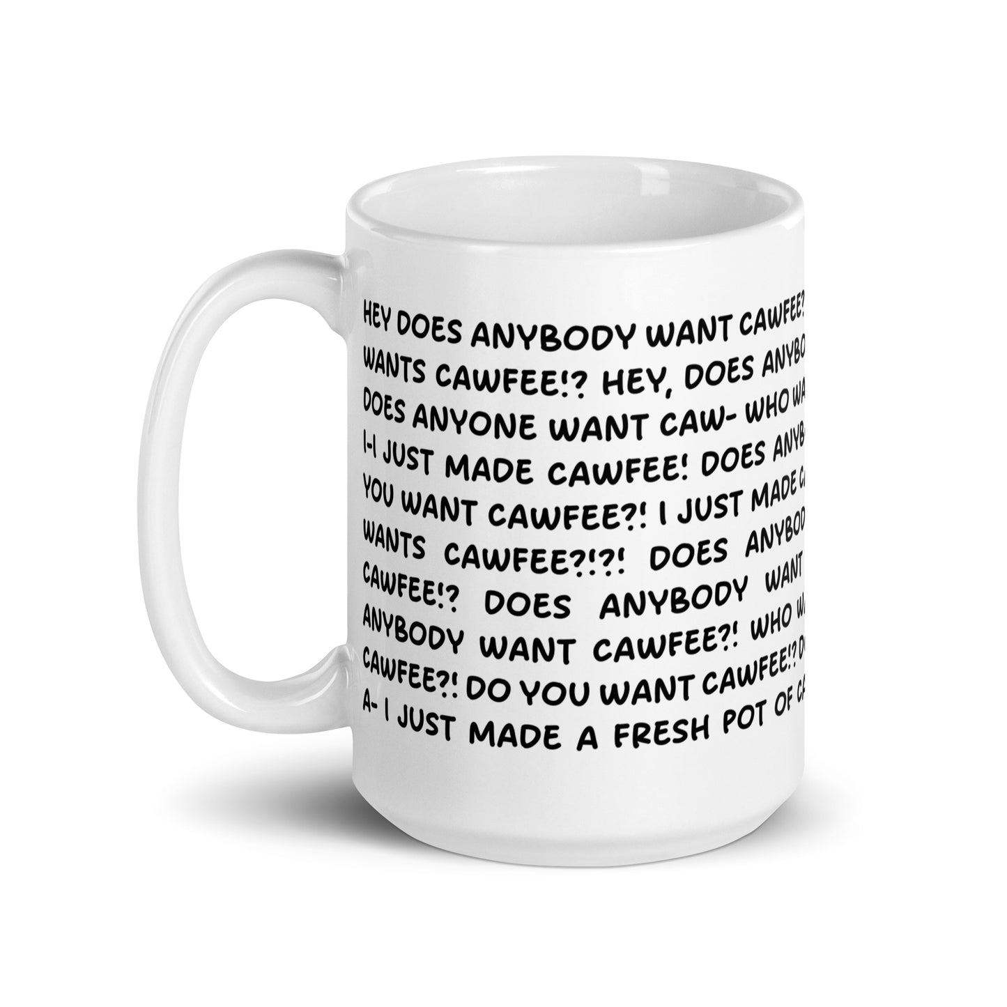 KeiperDontCare - White Mug - CAWFEE (Full Text Version) - TantrumCollectibles.com