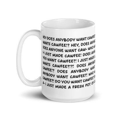 KeiperDontCare - White Mug - CAWFEE (Full Text Version) - TantrumCollectibles.com