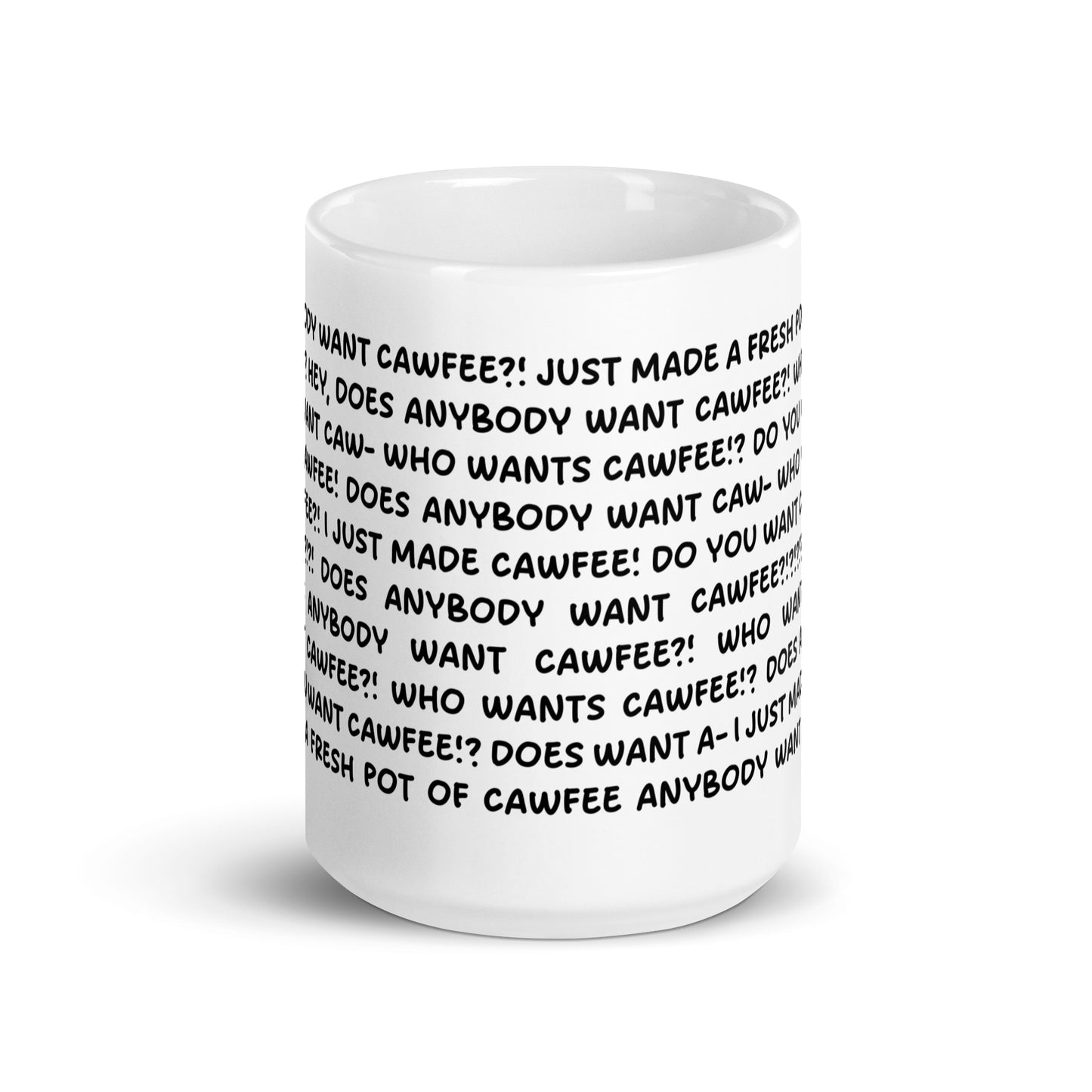 KeiperDontCare - White Mug - CAWFEE (Full Text Version) - TantrumCollectibles.com