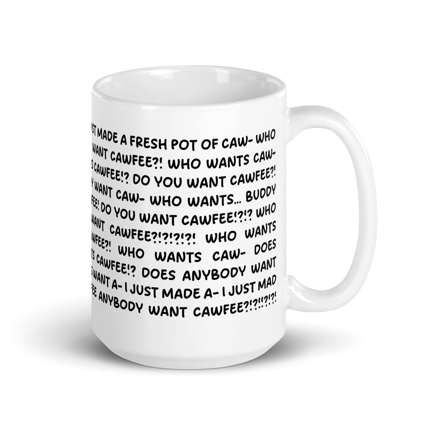 KeiperDontCare - White Mug - CAWFEE (Full Text Version) - TantrumCollectibles.com