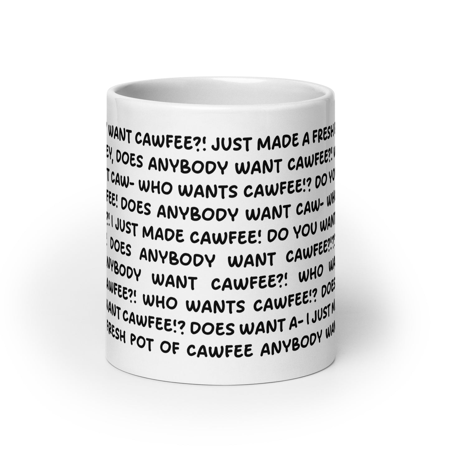 KeiperDontCare - White Mug - CAWFEE (Full Text Version) - TantrumCollectibles.com