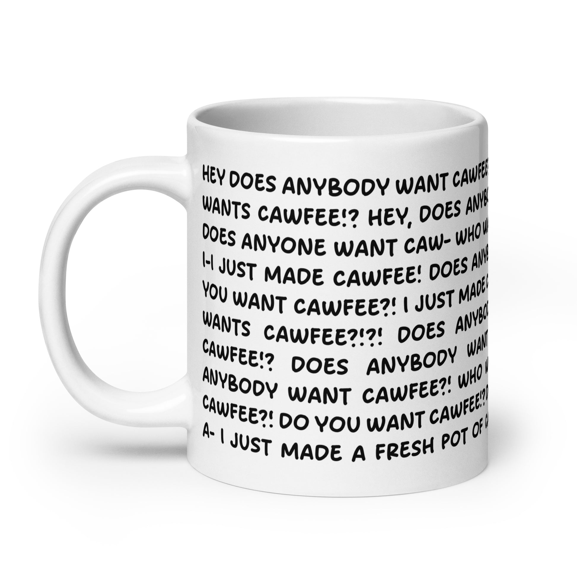 KeiperDontCare - White Mug - CAWFEE (Full Text Version) - TantrumCollectibles.com