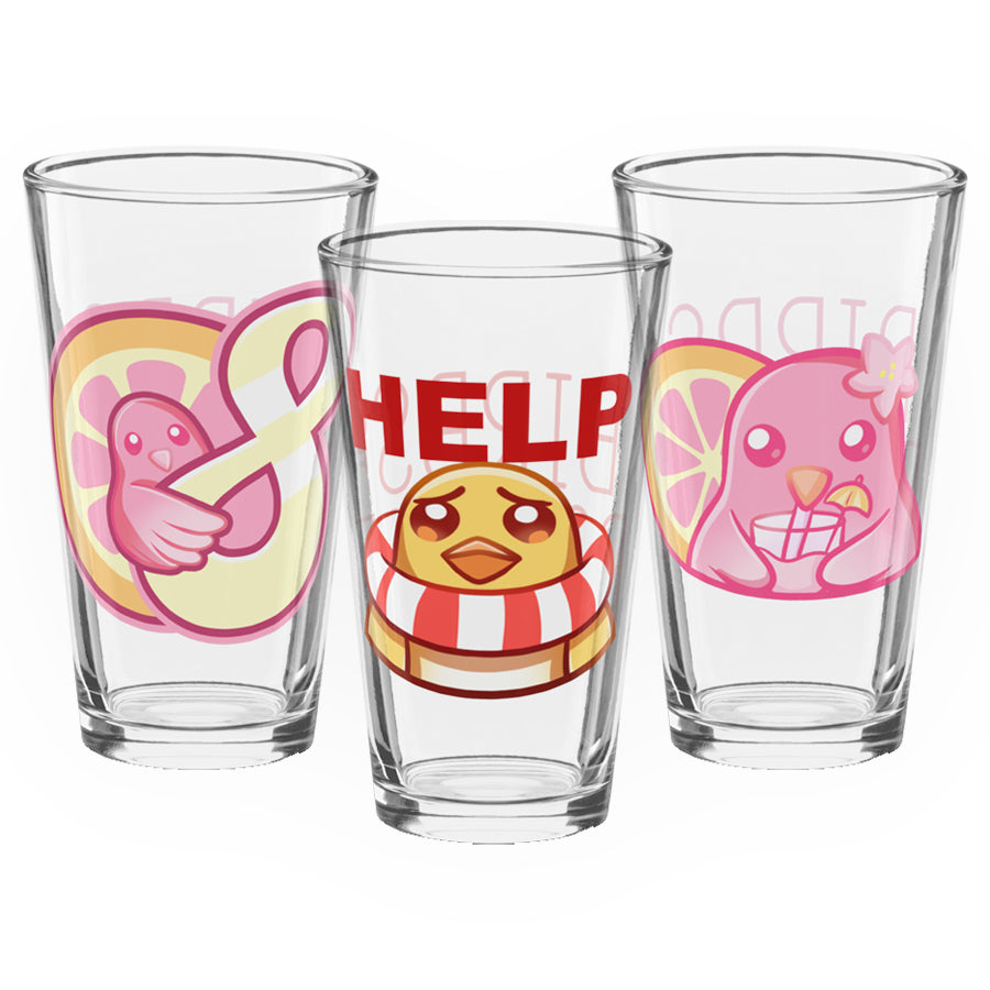 Kelpsey - Shaker Pint Glasses - Year 8, Sip, & HELP - TantrumCollectibles.com