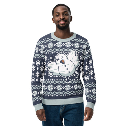 Kelpsey - Knitted Holiday Sweater - Snow Birb