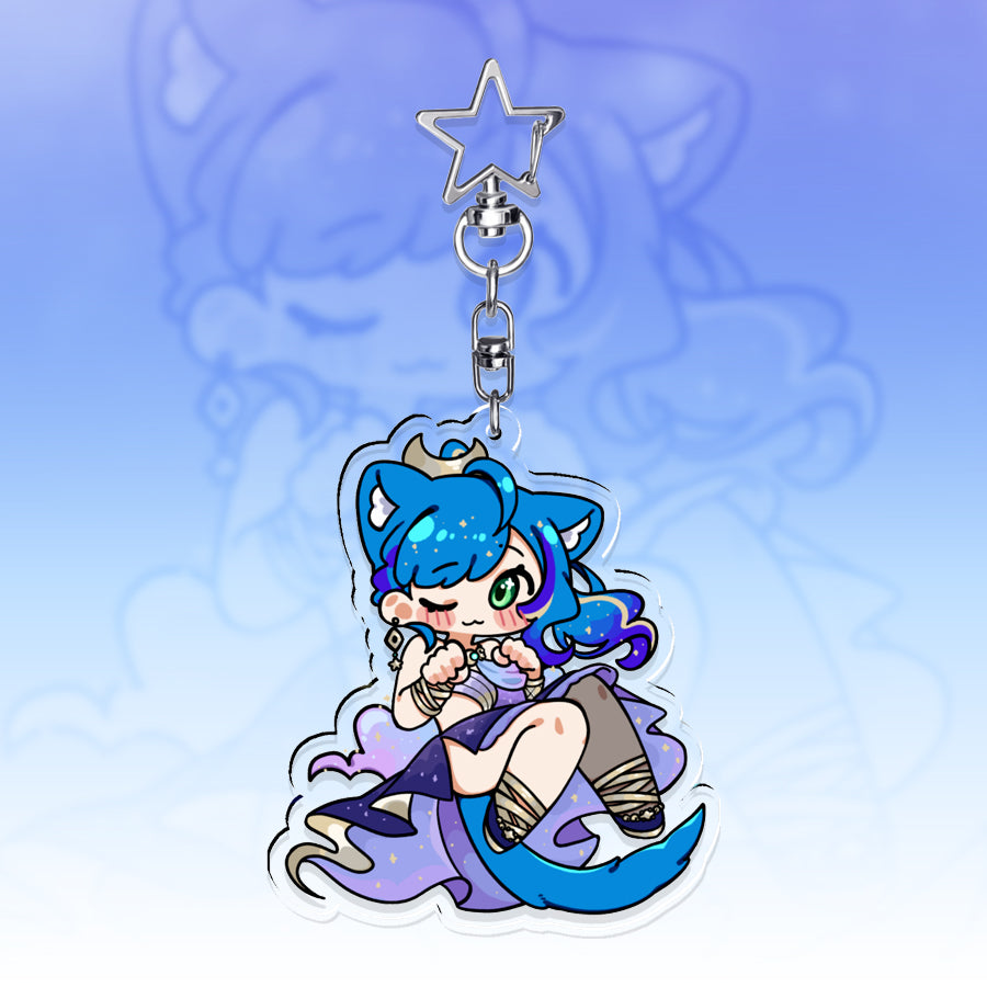 Kiara_TV - Acrylic Keychains - Peace Sign, Neko, & Cutesy - TantrumCollectibles.com