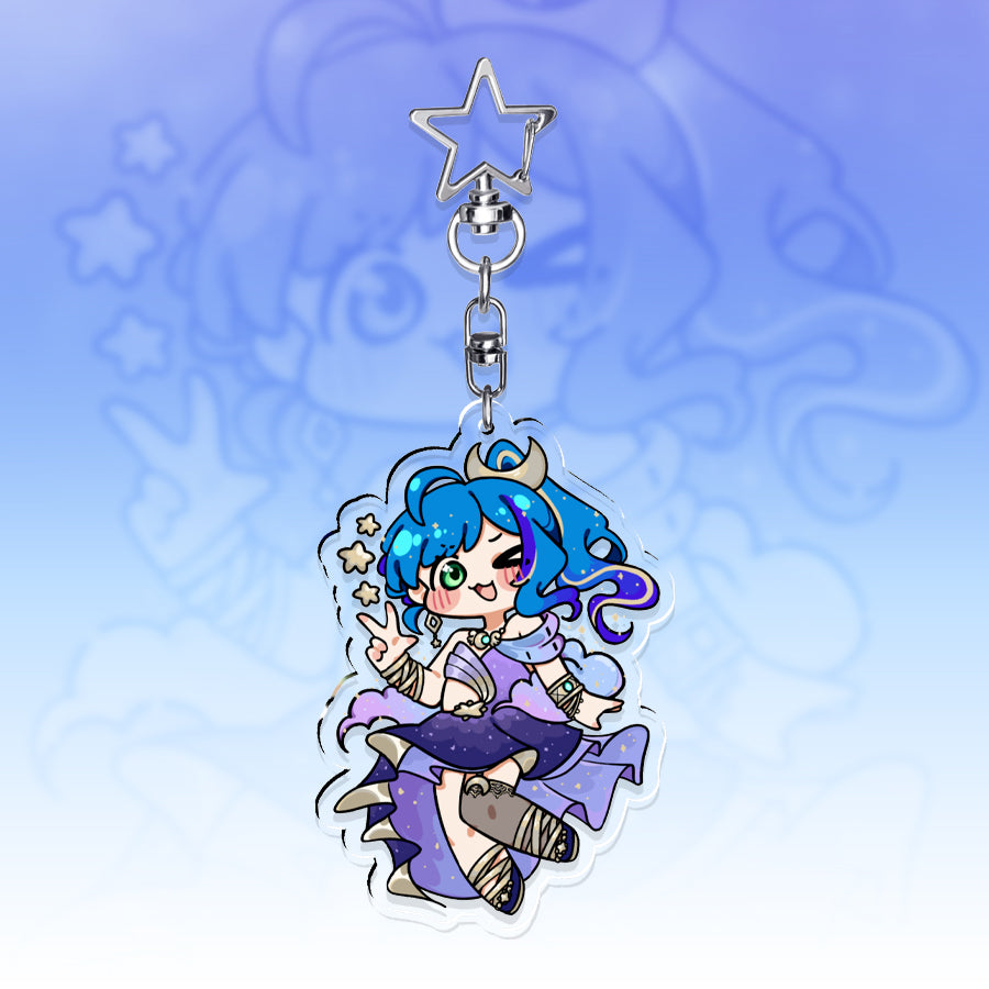 Kiara_TV - Acrylic Keychains - Peace Sign, Neko, & Cutesy - TantrumCollectibles.com