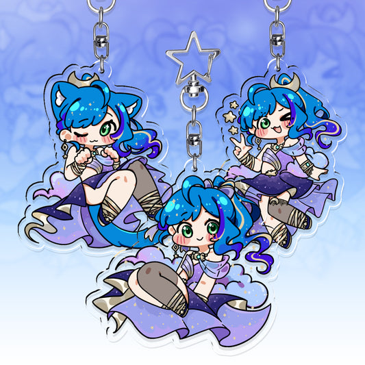 Kiara_TV - Acrylic Keychains - Peace Sign, Neko, & Cutesy - TantrumCollectibles.com